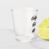 Godfather van de Groom Black Custom Name Wedding Shot Glas (Links)