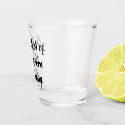 Godfather van de Groom Black Custom Name Wedding Shot Glas (Rechts)