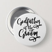 Godfather van de Groom Ronde Button 7,6 Cm (Voorkant /achterkant)