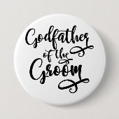 Godfather van de Groom Ronde Button 7,6 Cm (Voorkant)