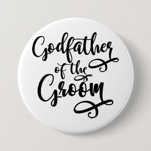 Godfather van de Groom Ronde Button 7,6 Cm