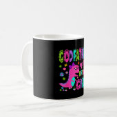 Godfather van de jarige saurus rex dinosaurus koffiemok (Voorkant links)