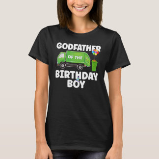Godfather van de verjaardag jongen vuilnis thema r t-shirt