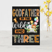 Godfather van de Wild & Drie 3de Verjaardag Boy Kaart (Gele Bloem)