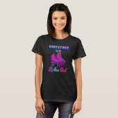 Godfather van het Roller Girl Roller Skating Birth T-shirt (Voorkant volledig)