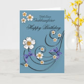 Godfather - Verjaardag - Bloemen met Vlinders Kaart (Gele Bloem)