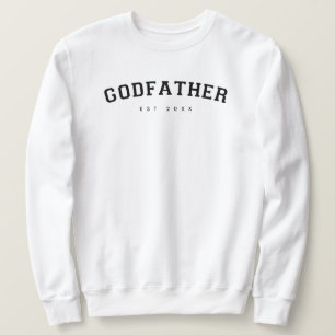 Godfather vestigde Varsity Typography White Trui