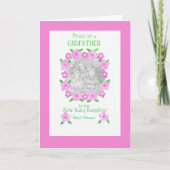 Godfather voor Baby Dochter Uitnodiging Fotokaart (Voorkant)