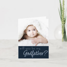 Godfather-voorstel | Navy Blue 2 Foto Wordt u Kaart