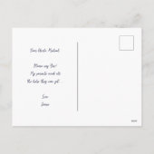 Godfather Voorstel Navy Blue  Crest Cross Feestdagenkaart (Achterkant)