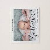 Godfather Voorstel Simple Modern Script Baby Foto Legpuzzel (Verticaal)
