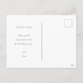 Godfather Voorstel Stofblauw Elegant Crest Cross Feestdagenkaart (Achterkant)