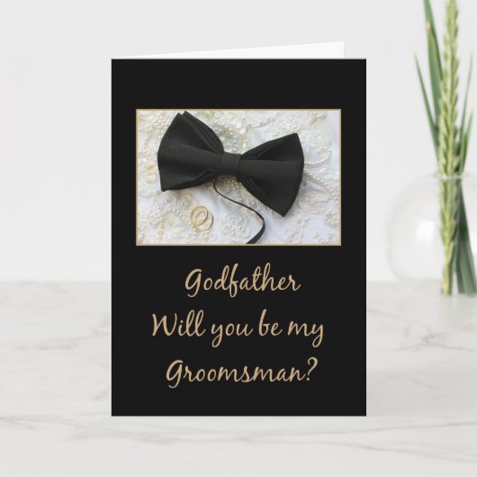 Godfather Wees alsjeblieft mijn Groomsman - uitnod (Voorkant)