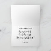 Godfather's voorstel fotokalligrafie kaart (Binnen)