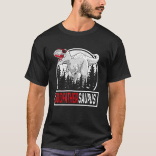 Godfathersaurus Godfather Saurus Rex Verjaardagspa T-shirt
