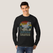 Godfathersaurus T Rex Dinosaur Godfather Saurus Fa T-shirt (Voorkant volledig)