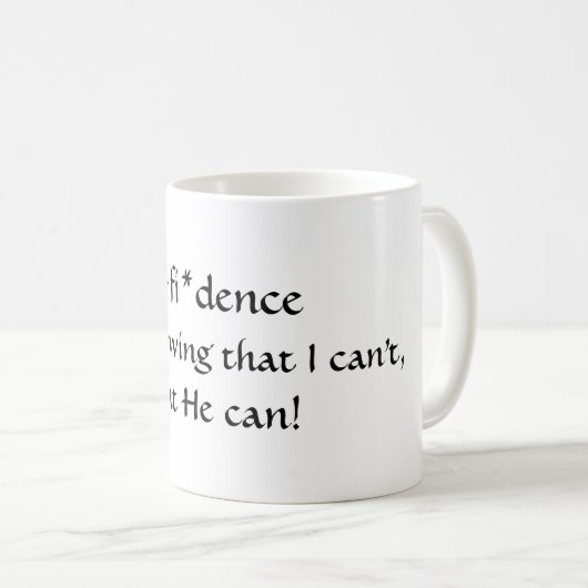 Godfidence Definition Quote Koffiemok (Voorkant rechts)