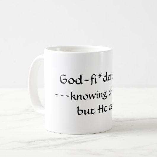 Godfidence Definition Quote Koffiemok (Voorkant links)