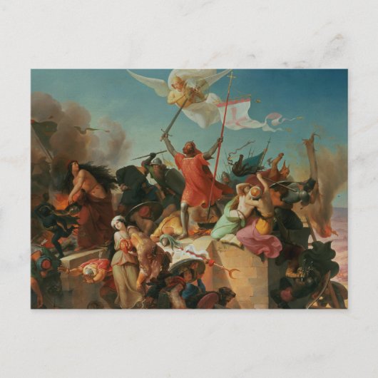 Godfrey de Bouillon, Franse kruisvaarder Briefkaart (Voorkant)