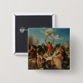 Godfrey de Bouillon, Franse kruisvaarder Vierkante Button 5,1 Cm (Voorkant /achterkant)