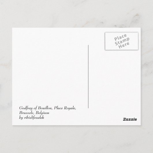 Godfrey of Bouillon Briefkaart (Achterkant)