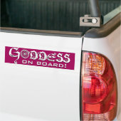 Godin Aan Boord Bumpersticker (Op Truck)
