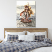 Godin Aphrodite Stretched Canvas Print (Insitu (Slaapkamer))