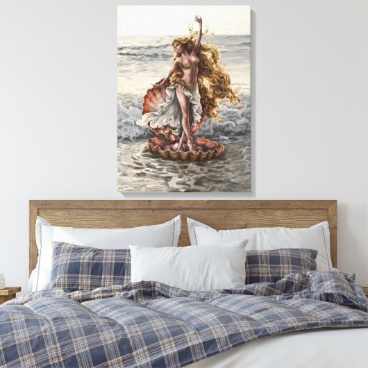 Godin Aphrodite Stretched Canvas Print (Insitu (Slaapkamer))