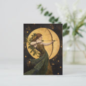 Godin Artemis Art Nouveau Griekse Mythologie Briefkaart (Staand voorkant)