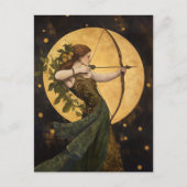 Godin Artemis Art Nouveau Griekse Mythologie Briefkaart (Voorkant)