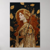 Godin Artemis: De herfstjager Art Nouveau Poster (Voorkant)