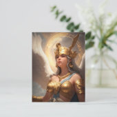 Godin Athena omringd door haar gedachten Briefkaart (Staand voorkant)