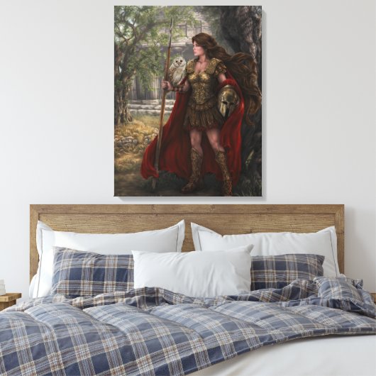 Godin Athena stretched canvas Print (Insitu (Slaapkamer))