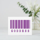 Godin barcode ontwerp briefkaart (Staand voorkant)