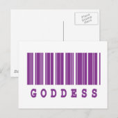 Godin barcode ontwerp briefkaart (Voorkant / Achterkant)