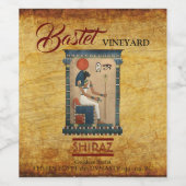 Godin Bastet Egyptische wijn label set Etiket (Enkel label)