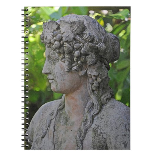 Godin beeld in tuin notitieboek (Voorkant)
