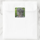 Godin beeld in tuin vierkante sticker (Tas)