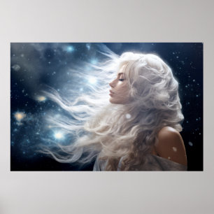 Godin betoverende droom Fantastische kosmische kun Poster