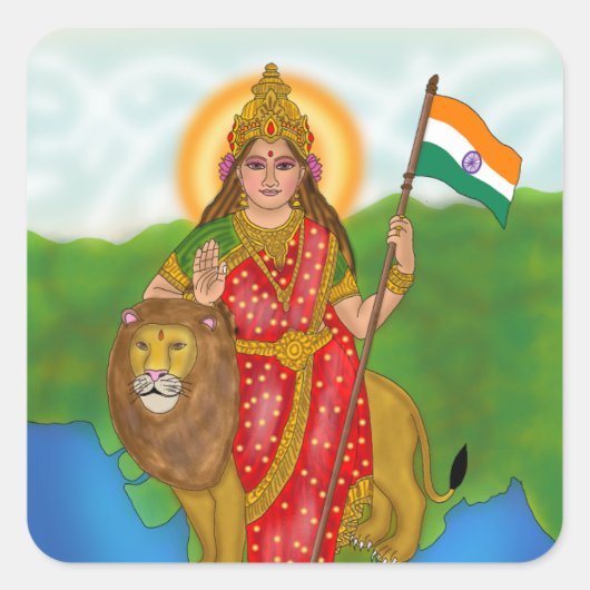 Godin Bharat Mata Stickers (Voorkant)