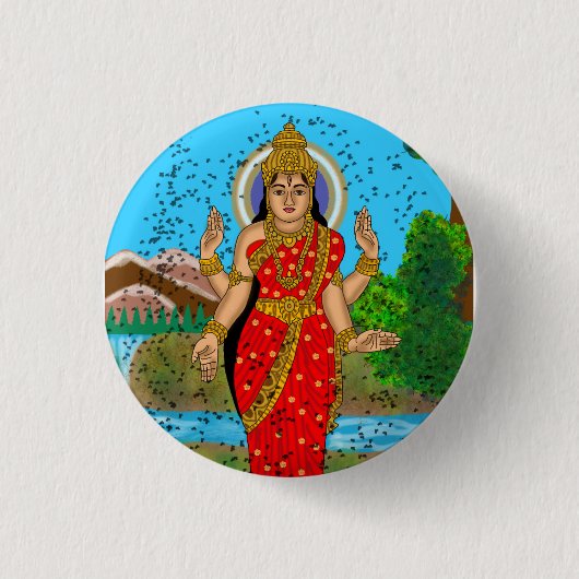 Godin Bhramari Knop Ronde Button 3,2 Cm (Voorkant)