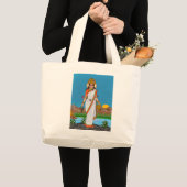 Godin Brahmacharini Boodschaptas Grote Tote Bag (Voorkant (product))