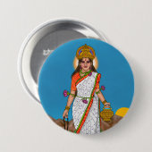 Godin Brahmacharini-knop Ronde Button 7,6 Cm (Voorkant /achterkant)