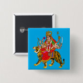 Godin Chandraghanta-knop Vierkante Button 5,1 Cm (Voorkant /achterkant)
