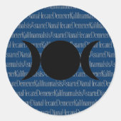 Godin Chant (blauw) Ronde Sticker (Voorkant)