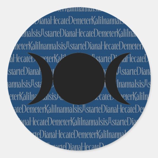 Godin Chant (blauw) Ronde Sticker (Voorkant)