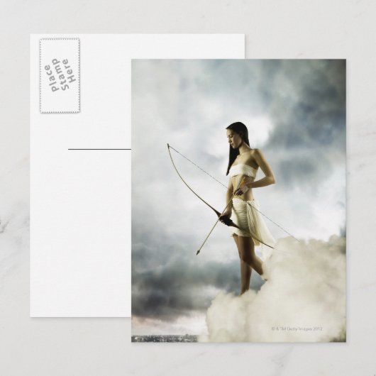 Godin Diana met pijl en boog Briefkaart (Voorkant / Achterkant)