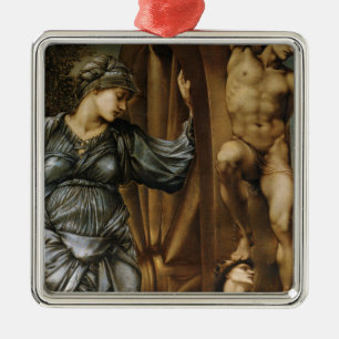Godin die het Rad van Fortuin draait (Burne-Jones) Metalen Ornament