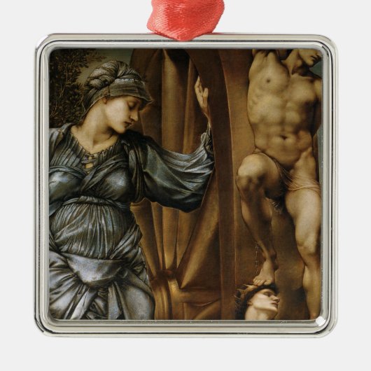 Godin die het Rad van Fortuin draait (Burne-Jones) Metalen Ornament (Voorkant)