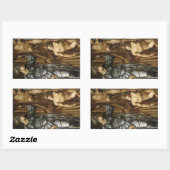 Godin die het Rad van Fortuin draait (Burne-Jones) Rechthoekige Sticker (Vel)